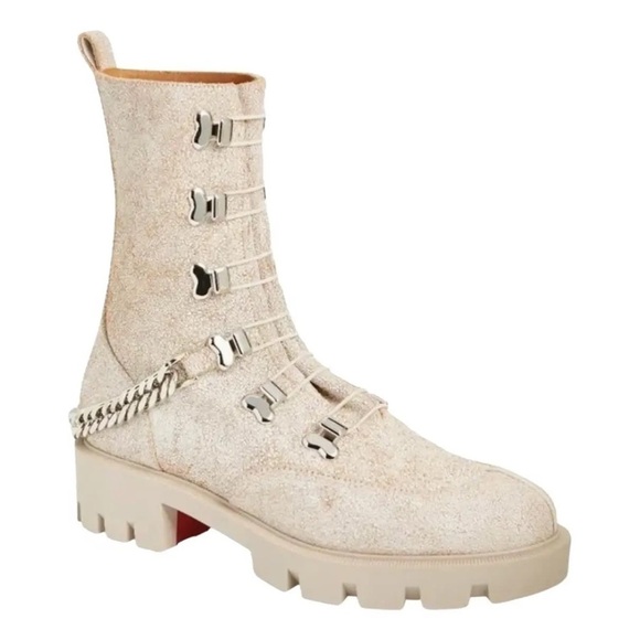 New Size 35.5 Christian Louboutin Horse Guarda Combat Boot - Picture 1 of 7